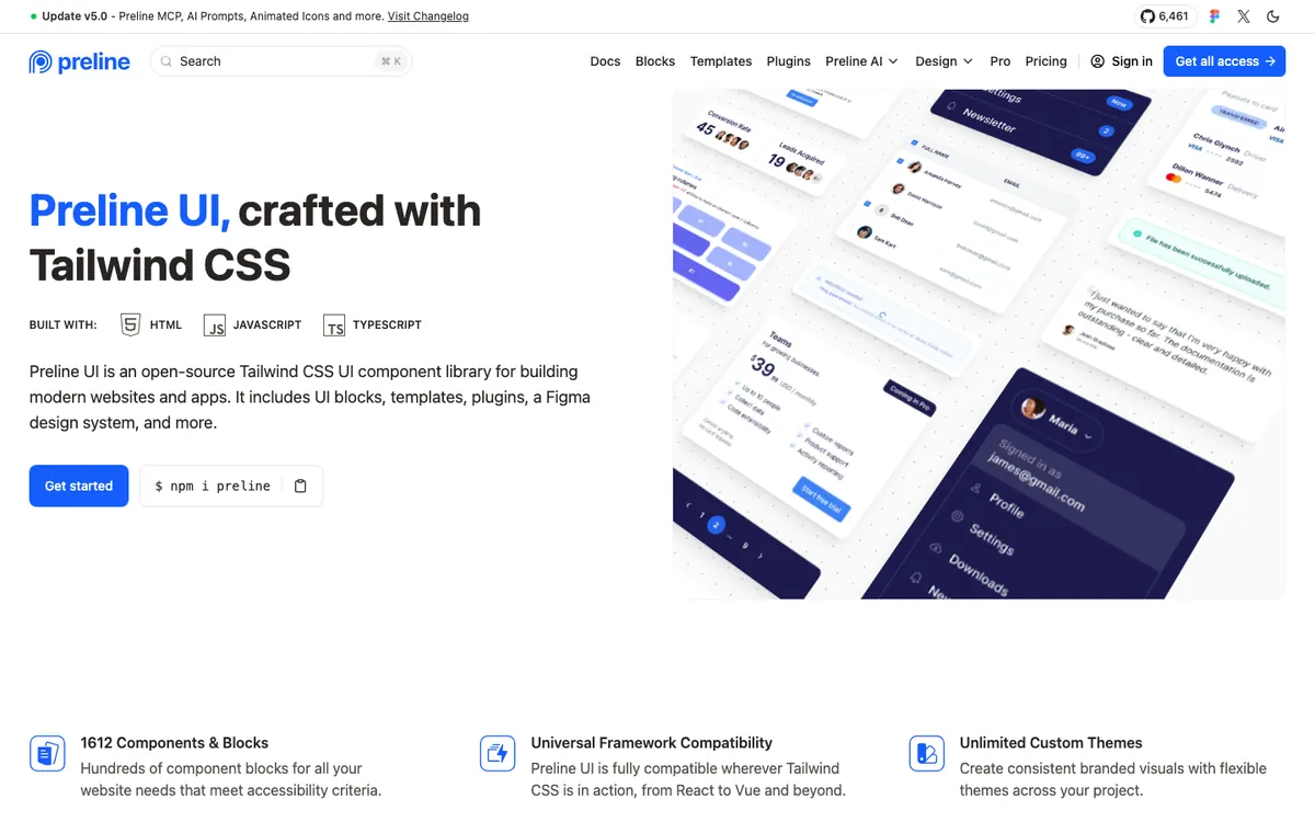 Preline UI preview