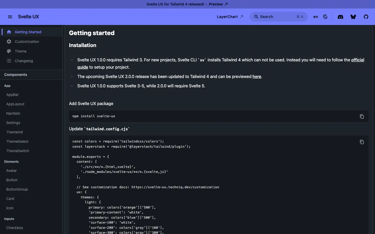 Svelte UX preview